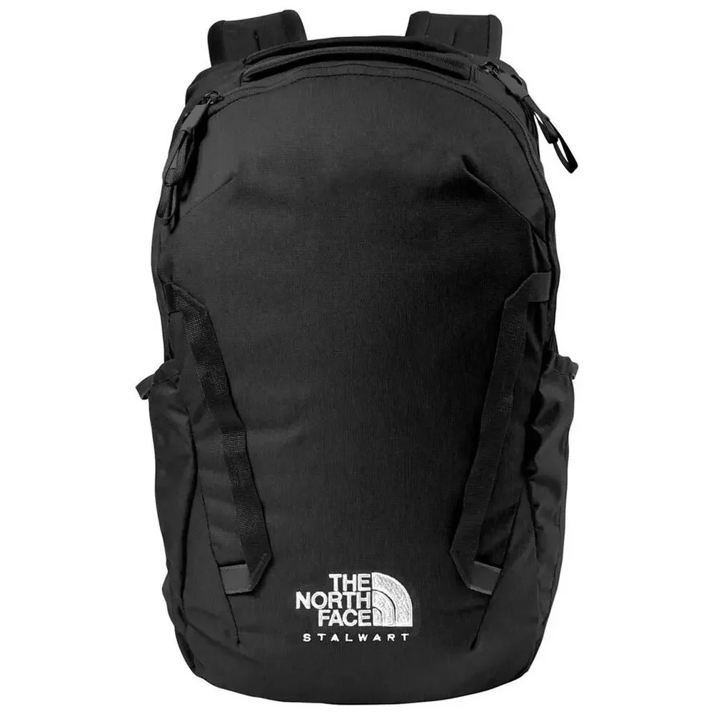 The North Face Stalwart Black Backpack 26L Laptop Sleeve Company Logo